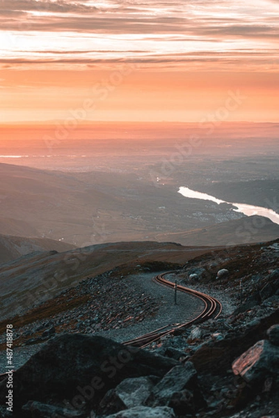 Obraz Snowdon Peak at Sunset