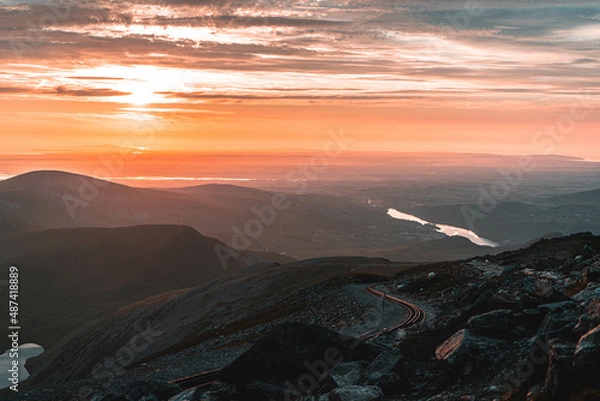 Obraz Snowdon Peak at Sunset
