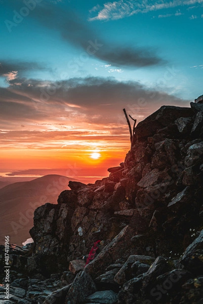 Obraz Snowdon Peak at Sunset