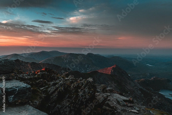 Obraz Snowdon Peak at Sunset