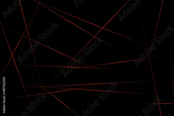 Fototapeta Abstract black with red lines, triangles background modern design. Vector illustration EPS 10.