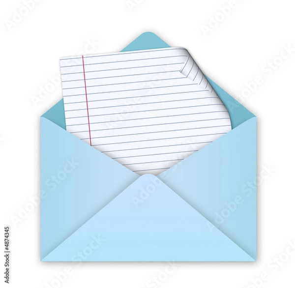 Obraz blue envelope with letter