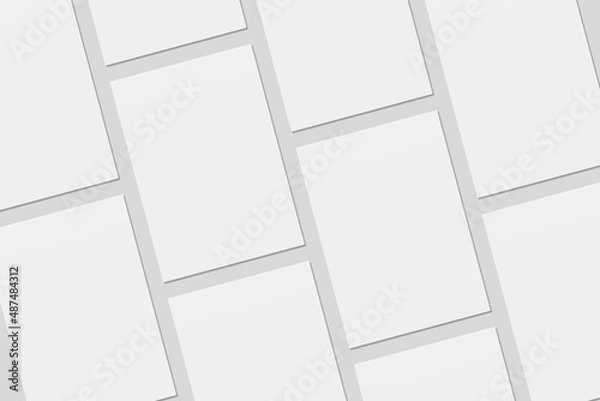 Obraz Blank paper for mockup. 3D Render.