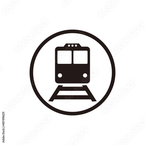 Obraz train icon vector on white background