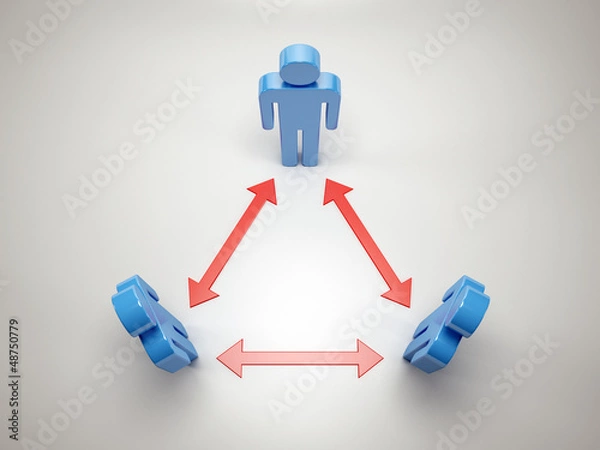 Obraz Teamwork concept. 3D render