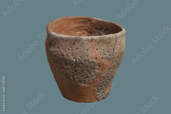 Fototapeta Antique, ceramic jug from the Middle Ages.