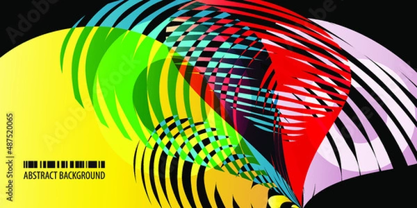 Obraz Geometric colorful abstract vector background template with blended shapes