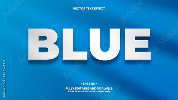 Fototapeta Blue 3D Text Effect