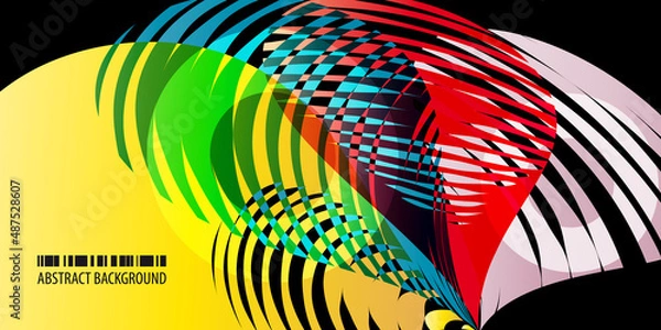 Obraz Geometric colorful abstract background template with blended shapes