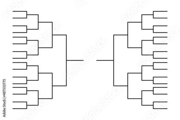 Obraz Tournament bracket templates on white background.