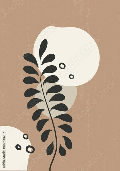 Fototapeta Mid century sunset print boho minimalist printable wall art