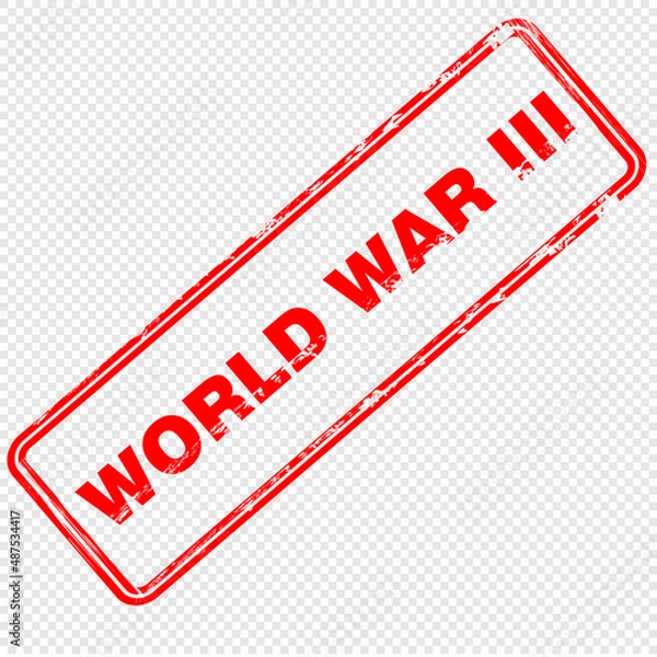Fototapeta World War Three. Vector Rubber Stamp.