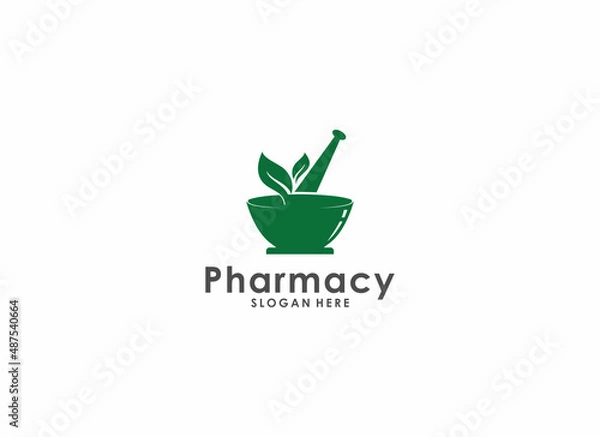 Fototapeta pharmacy logo template vector in white background