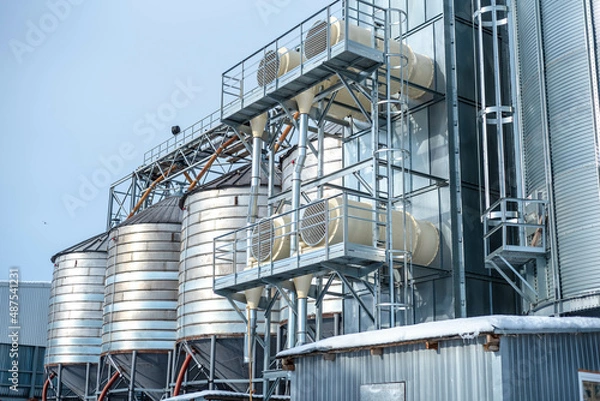 Fototapeta the elevator agroindustry bright daytime