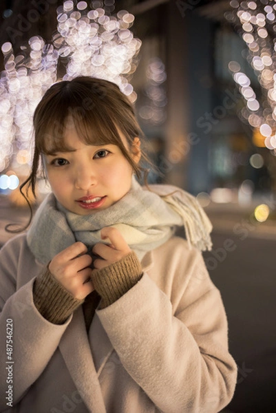 Obraz イルミネーション女性