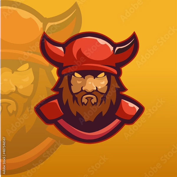 Obraz knight logo mascot template