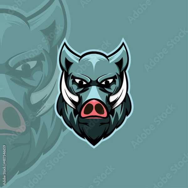 Obraz Boar Mascot Logo Template