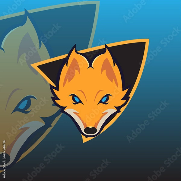 Obraz fox logo mascot template