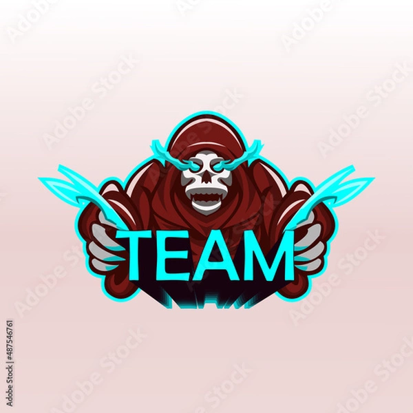 Obraz ghost logo mascot template