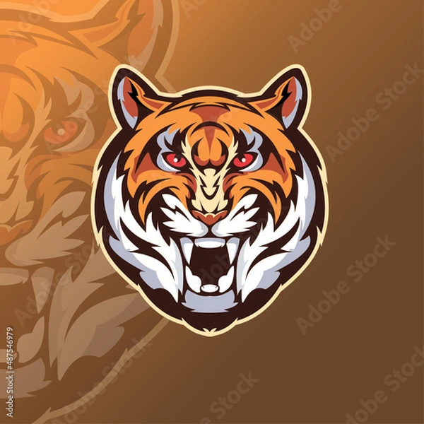 Obraz Tiger Mascot Logo Template