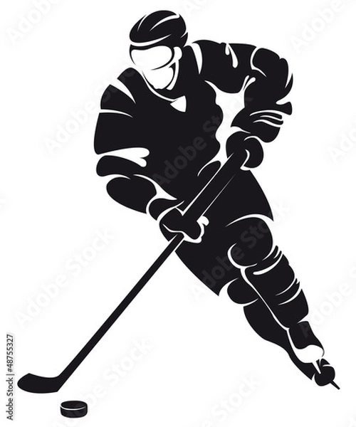 Obraz hockey player, silhouette