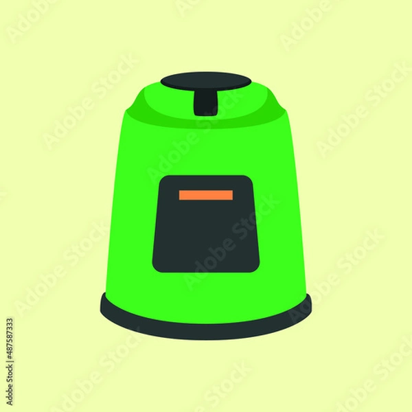 Obraz Compost Bin Cartoon Flat Vector