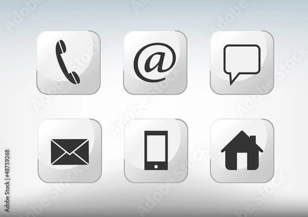 Obraz Contact icons