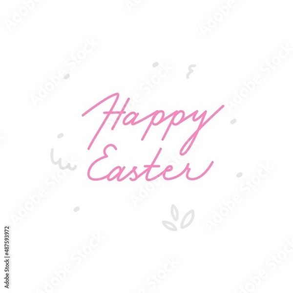 Obraz Vector easter card with lettering text