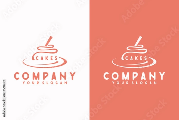 Obraz cake logo, reference logo for your business