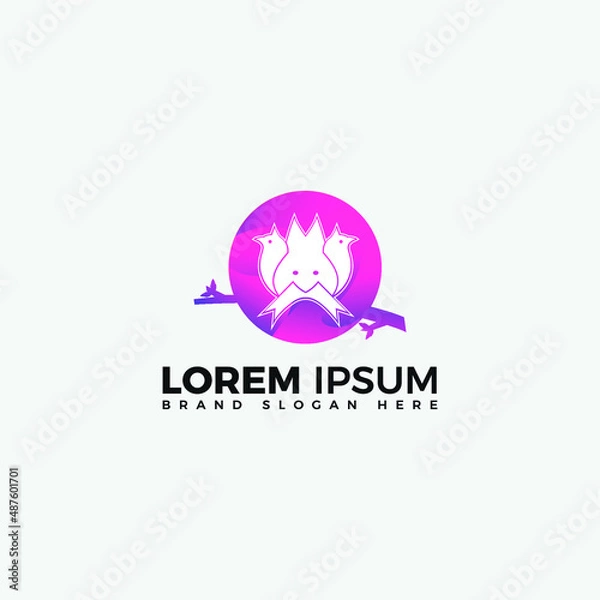 Fototapeta Bird logo design lafe vector template