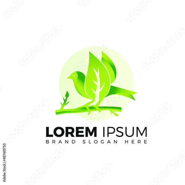 Fototapeta Bird logo design lafe vector template