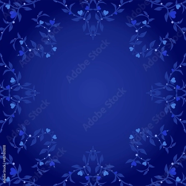 Fototapeta ホワイトデー素材 ハートの植物背景