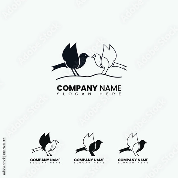 Fototapeta Bird logo design lafe vector template