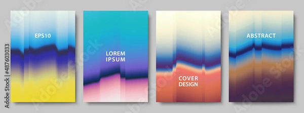 Obraz Set of Colorful Gradient Backgrounds. Blur Texture. Modern Vector Illustration without Transparency.