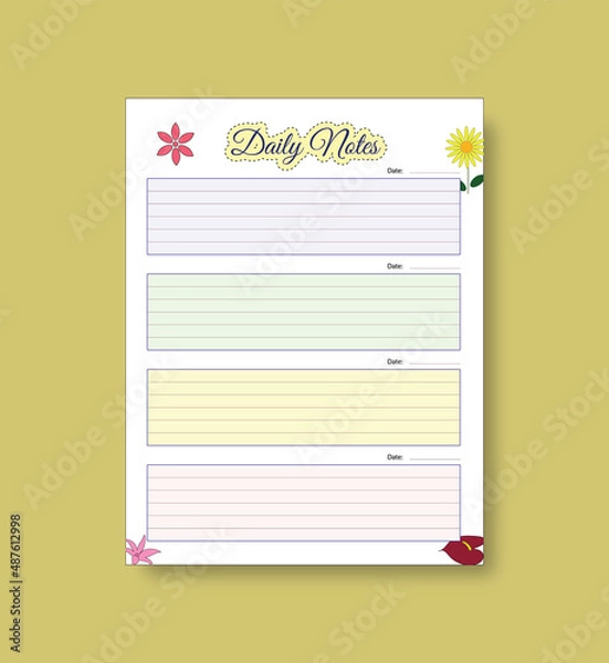 Obraz Daily Notes Planner