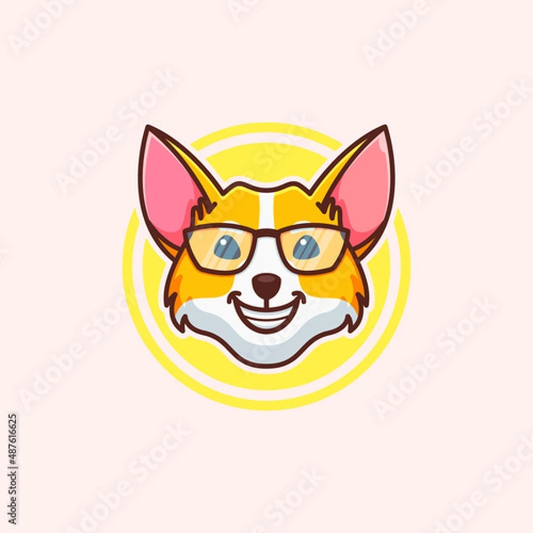 Fototapeta Smart fox head logo design