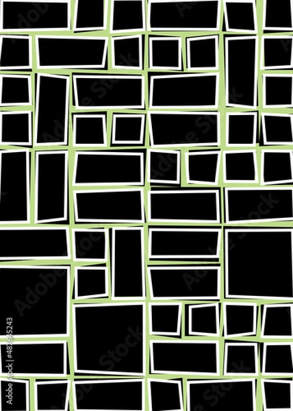 Obraz Offset Quads generative art background art illustration