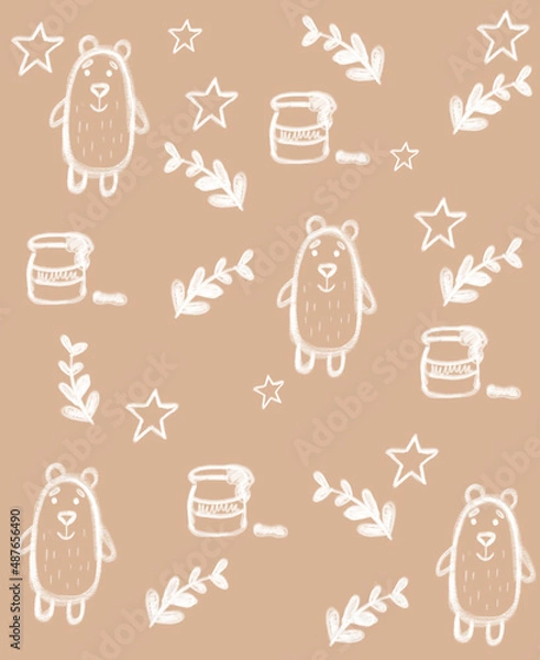 Obraz seamless pattern with beard 