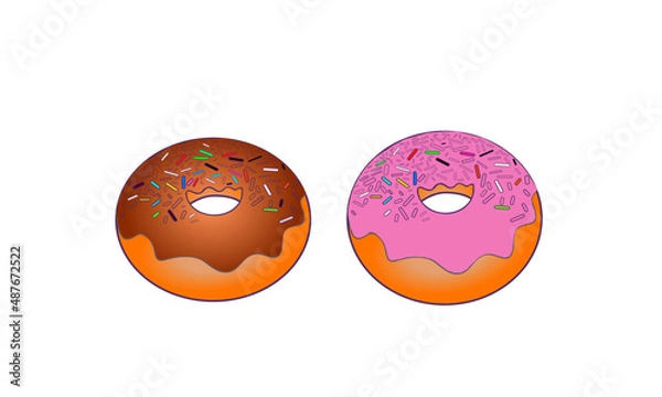 Fototapeta donut easy to edit and change color