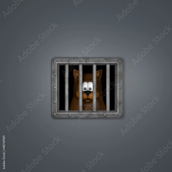 Fototapeta cat in prison