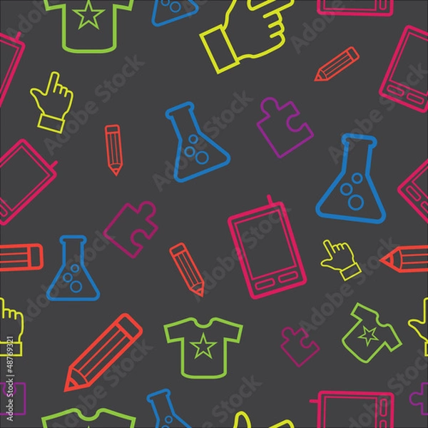 Obraz Seamless abstract funky pattern