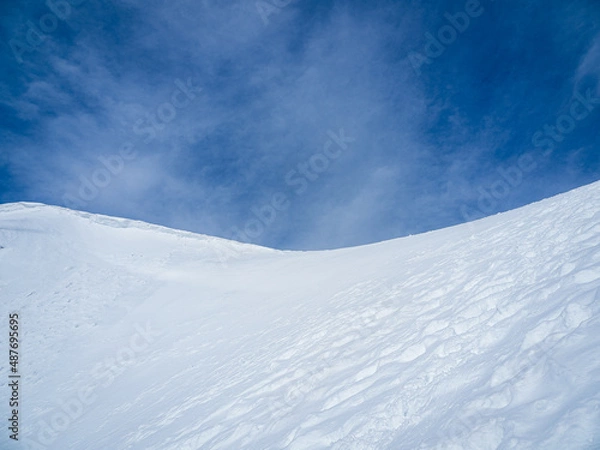 Obraz 真っ白な伊吹山山頂の雪原