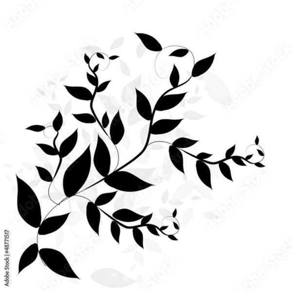 Fototapeta Abstract floral background. Vector.