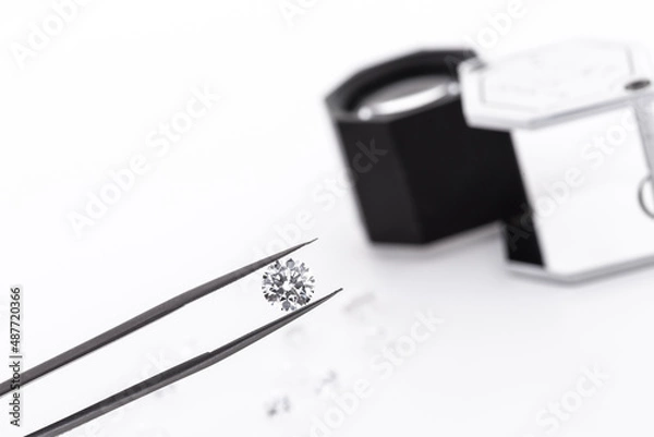 Obraz diamonds on white background