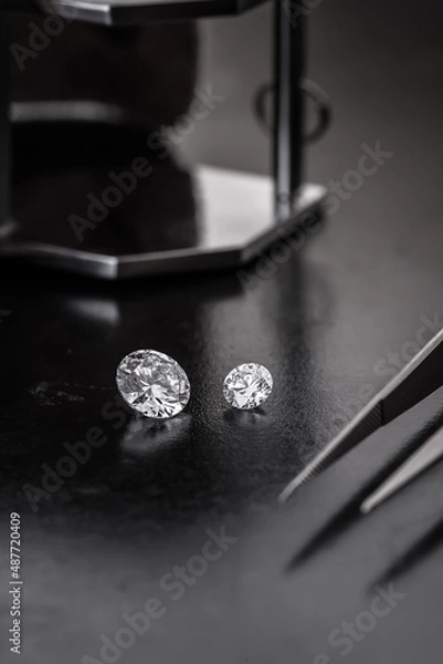 Obraz diamonds on Metal black background