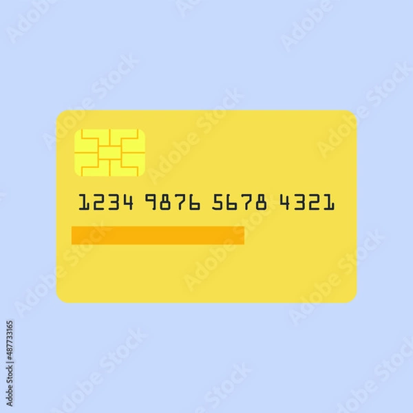 Obraz Credit Card Flat Vector Illustration