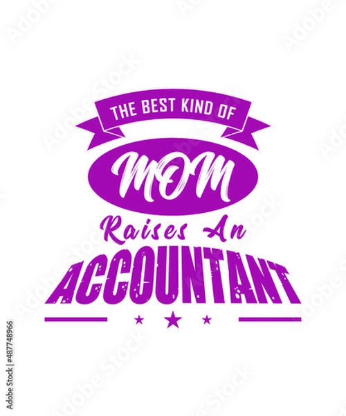 Obraz Accountant T-shirt Design Vector