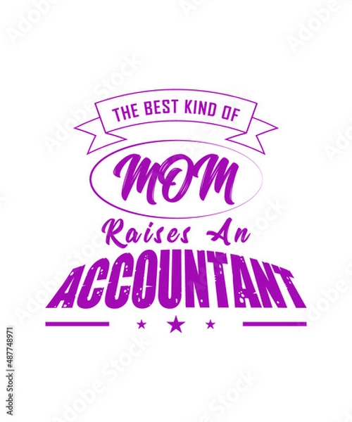 Obraz Accountant T-shirt Design Vector