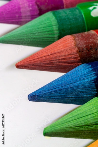 Obraz kredki kolorowe