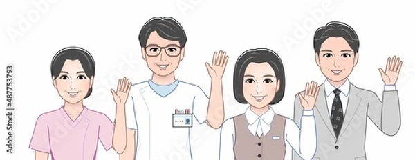 Fototapeta 4人の医療関係者